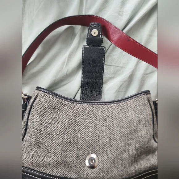 Y2k COACH Hampton Tweed Bag - Picture 2 of 3